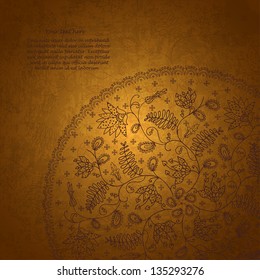 gold background for messages in vintage style