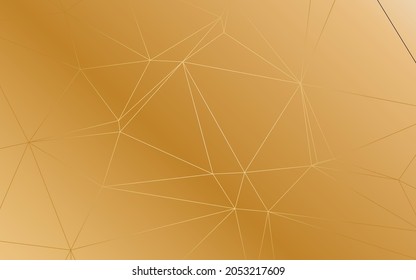 goldener Hintergrund, moderne Low-Poly-Linien-Effekt mit luxuriösem Farbverlauf für Hintergrund.