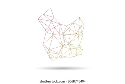 gold background, modern low poly lines effect with luxury gradient for backdrop.