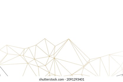 gold background, modern low poly lines effect with luxury gradient for backdrop.
