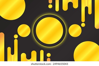 Gold background with neon effect over black color.