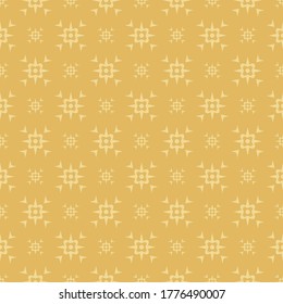 Gold background pattern. Retro seamless pattern. Background for fabric, tile, interior design or wallpaper. Vector background image