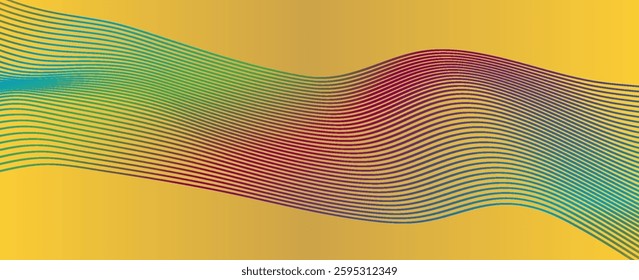 gold background river ocean wave layer vector background