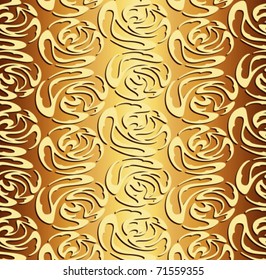 Gold background with roses