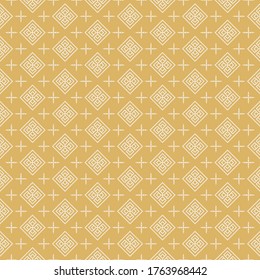 Goldener Hintergrund, nahtlose Tapete, geometrisches Muster. Vektorgrafik