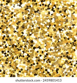 Gold background of shinny abstract glitter sparkling texture. Suitable for greeting cards, banner, festive, holidays. Vector illustration