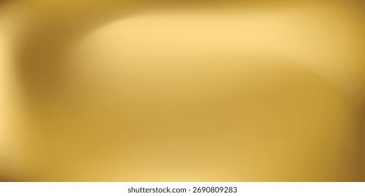 Goldener Hintergrund mit glänzender Oberfläche und glatter Textur. Flüssiggoldener Hintergrund für festliches metallisches Grafikdesign