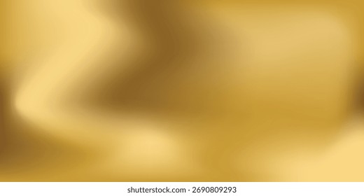 Gold background with shiny surface and smooth texture. Fluid gold background for festive metallic graphic design element