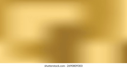 Goldener Hintergrund mit glänzender Oberfläche und glatter Textur. Flüssiggoldener Hintergrund für festliches metallisches Grafikdesign