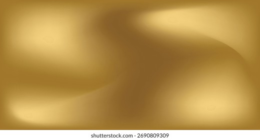 Fundo dourado com superfície brilhante e textura suave. Fundo de ouro fluido para elemento gráfico metálico festivo