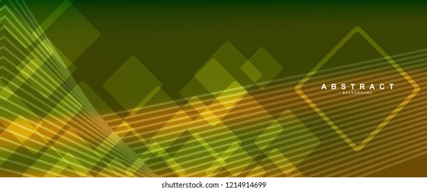 Gold background with smooth shape. Beautiful waving line in blue color. Horizontal banner template. Abstract futuristic template. Technology wallpaper with vibrant color.