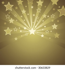 gold background with stars