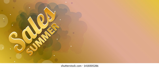 Gold background summer time golden sale vector Illustration brilliant jewelry inscription