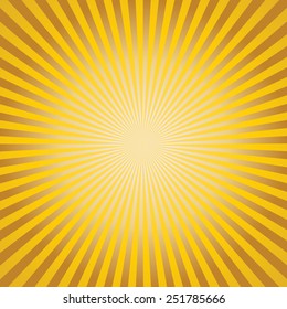 Gold Background : Sunburst Vector