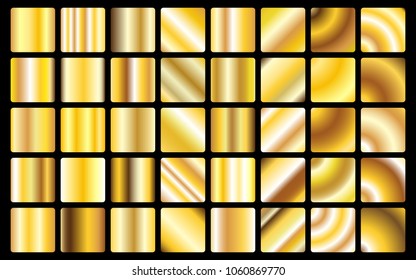 Gold background texture vector icon seamless pattern. Light, realistic, elegant, shiny, metallic and golden gradient illustration. Mesh vector. Design for frame, ribbon, coin, abstract.