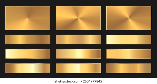 Gold background texture vector icon seamless pattern. Light, realistic, elegant, shiny, metallic and golden gradient illustration. Mesh vector. Design for frame, ribbon, coin, abstract.