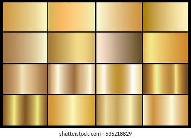 Gold Background Texture Vector Icon Seamless Pattern. Light, Realistic, Elegant, Shiny, Metallic And Golden Gradient Illustration. Mesh Material. Design For Frame, Ribbon, Coin, Abstract