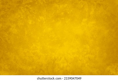 Gold background vector with old vintage texture. Elegant antique brown grunge on yellow background in shiny vintage metal design. Gold painted wall. 