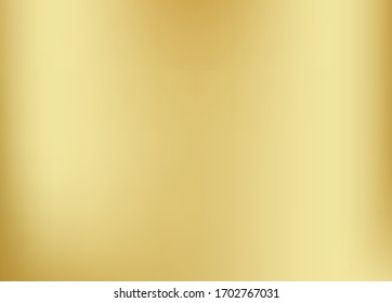 Gold background vector texture. Golden metal shiny foil gradient background