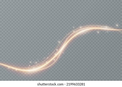 Gold background. wavy lines of fire. light effect.	