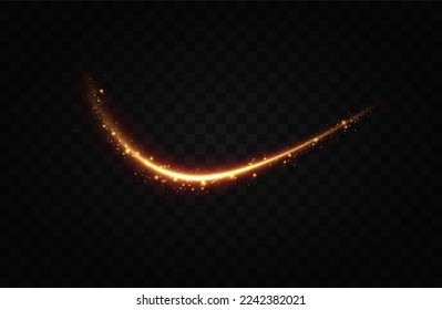 Gold background. wavy lines of fire. light effect.	
