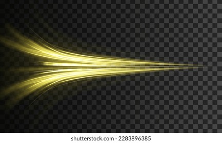 Gold background, wavy lines of fire light effect.	
