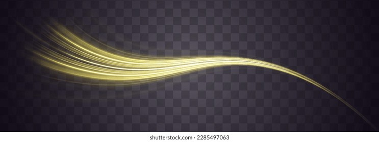 Goldener Hintergrund, gewellte Linien des Feuer-Lichteffekts.	