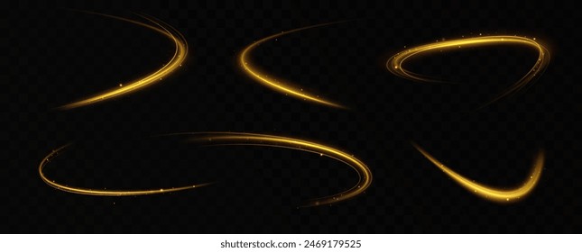 Gold background. wavy lines of fire. light effect.	