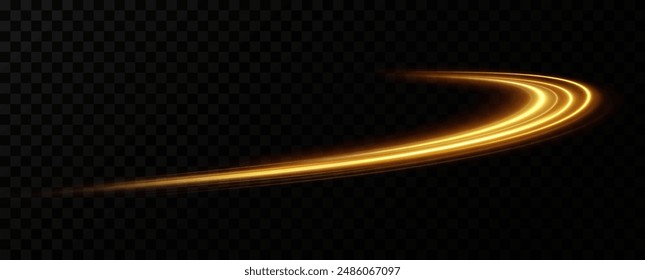 Gold background. wavy lines of fire. light effect.