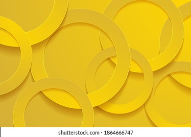 gold backgrounds. 3d circle papercut layer background.