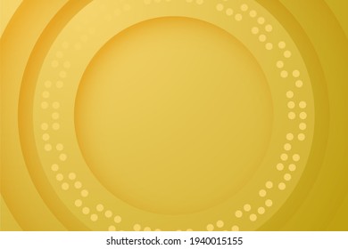 gold backgrounds. Abstract 3d circle papercut layer background.