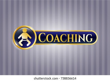  Gold badge with baby icon and Coaching text inside