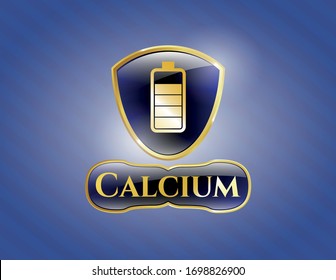  Gold badge with battery icon and Calcium text inside