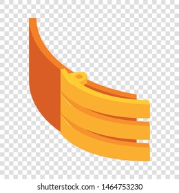 Gold badge belt icon. Isometric illustration of gold badge belt vector icon for web