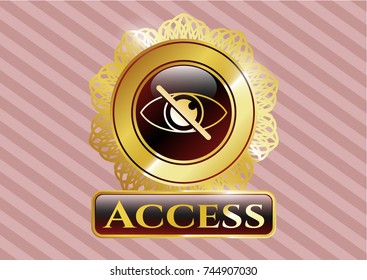  Gold badge with blind icon and Access text inside