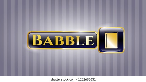  Gold badge with book icon and Babble text inside