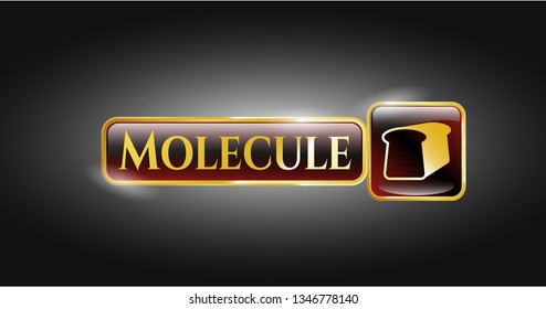  Gold badge with bread icon and Molecule text inside