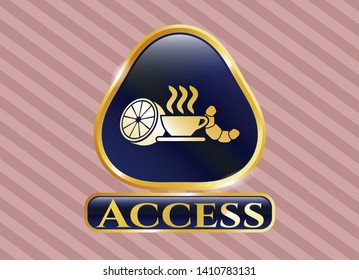  Gold badge with breakfast  icon and Access text inside