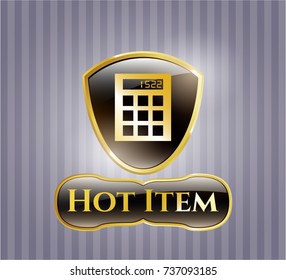  Gold badge with calculator icon and Hot Item text inside