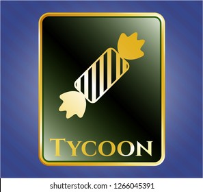  Gold badge with candy icon and Tycoon text inside