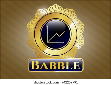  Gold badge with chart icon and Babble text inside