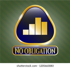  Gold badge with chart icon and No obligation text inside
