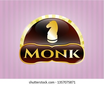  Gold badge with chess knight icon and Monk text inside