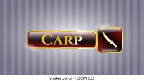  Gold badge with combat knife icon and Carp text inside