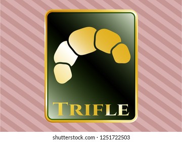  Gold badge with croissant icon and Trifle text inside