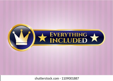  Gold badge with crown icon and Everything included text inside