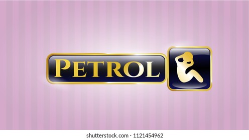  Gold badge with crunch icon and Petrol text inside