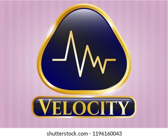  Gold badge with electrocardiogram icon and Velocity text inside