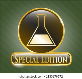  Gold badge or emblem with test tube icon and Special Edition text inside