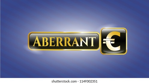  Gold badge with euro icon and Aberrant text inside